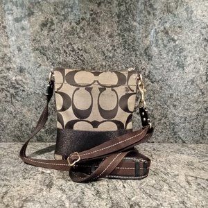 Coach Swingpack Crossbody Signature Canvas Stripe
